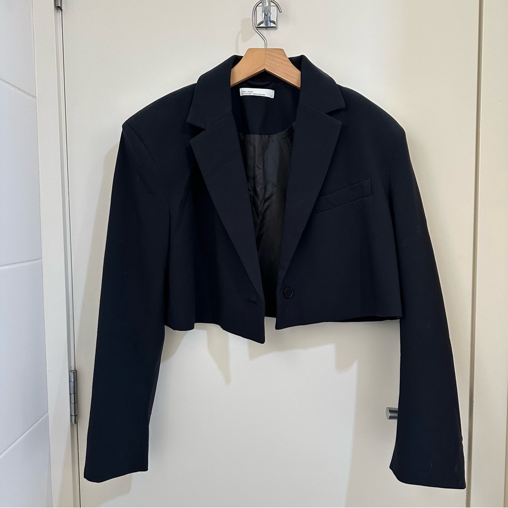 Cropped navy Women's Blazer